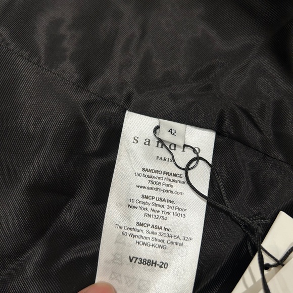 Sandro Size 42 (10, XL) Women's Nicky Velvet-Pocket Blazer - Picture 11 of 14